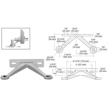 - CRL Brushed Stainless Heavy Duty Double Arm