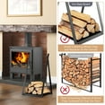 thumbnail image 6 of Gymax Firewood Rack Fireplace Wood Holder Storage Log Holder with Raised Base, 6 of 9