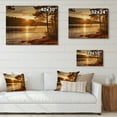 thumbnail image 4 of Designart "Horizon s Embrace Seaview Horizon" Coastal Print on Natural Pine Wood, 4 of 5