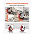 thumbnail image 3 of VEVOR Platform Truck Cart with Cage, 2000 lbs Capacity, 6-in-1 Foldable Flatbed Cart with Swivel Wheels, Heavy Duty Hand Truck, Multi-Functional Push Dolly, for Grocery Laundry, 44.5 x 26.6 x 42.1 in, 3 of 9