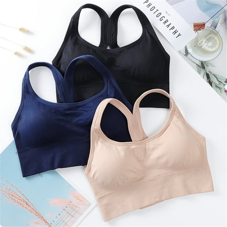 Aayomet Bras for Women Women s Invisibles Comfort Lightly Lined Seamless Wireless Triangle Bralette Bra Blue M