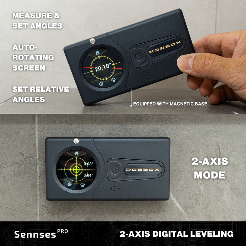 ROBBOX Sennses Pro 160' Dual-Laser Measuring, Digital Smart Level with Stud Detection