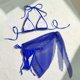thumbnail image 5 of Trajes de Baño de Bikini de Mujer de Moda Sexy Sólido E Impreso Conjunto de Trajes de Baño Divididos, Correas Anchas Ajustables, 5 of 9