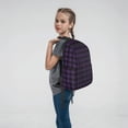 thumbnail image 7 of Lafuoo Purple Black Plaid Pattern Lightweight Backpack, Wear-resistant Multi-pocket Travel Backpack, Suitable for Work, Campus, Mountaineering, Unisex-One Size, 7 of 7