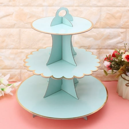 3 Tier Cake Stand Cupcake Cardboard Kids Birthday Wedding Party Decoration Blue Walmart Canada