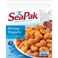 SeaPak Shrimp Poppers with Oven Crispy Breading, Seafood Snack, Regular