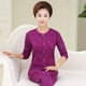 thumbnail image 4 of Pijama de algodón de manga larga para mujer, conjunto de ropa de dormir de primavera y otoño, traje de casa para madre de mediana edad, novedad de 2024, L-4XL, 4 of 5