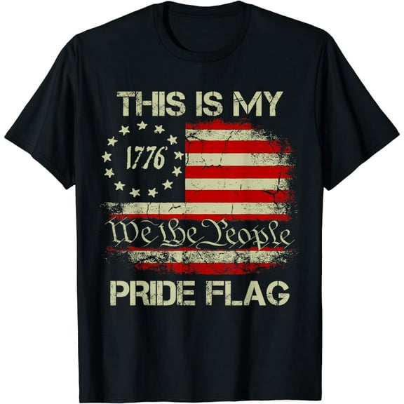 This Is My Pride Flag USA American 4th of July Patriotic T-Shirt