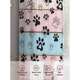 thumbnail image 6 of Pink Blue Paw Print Sheer Curtains 72 Inch Length 2 Panels Set, Vintage Farmhouse Rustic Wooden Grain Voile Window Treatment Curtains Sheers Drapes for Bedroom/Living Room/Kitchen 52"x72"x2, 6 of 7