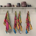 thumbnail image 5 of Art Abstract Pattern Kitchen Towels Set of 4 Tea Towels for Kitchen Decorative Waffle Dishcloths 28x18in, 5 of 7