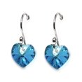 thumbnail image 3 of Aretes Zvezda Heart color Bermuda Blue plata .925 Zvezda ZAR-HEAR10-BB, 3 of 4