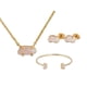 thumbnail image 1 of Set Juego de Joyería para Mujer con Cuarzo LuckyLy, Collar, Aretes y Brazalete con Baño de Oro 18k, Modelo Ivy rosa UNITALLA, 1 of 8