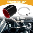 thumbnail image 2 of Unique Bargains 1 Set 55mm 2.17" ID Universal Silicone Hose Cap Intake Vacuum Hose End Plug for Car Silicone Black Red, 2 of 6