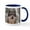White/Navy Inside, variant on CafePress - Wolf In Woods Mug - 11 oz Ceramic Mug - Novelty Coffee Tea Cup