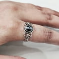 thumbnail image 6 of Natural Snowflake Obsidian Ring, Snowflake Obsidian Gemstone Ring, Tiny Bohemian Ring, 925 Sterling Silver, Designer Womens Ring, Christmas Thanksgiving, Handmade Statement Jewelry, Natural Obsidian, 6 of 8