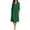 Green, variant on Guieoi Cotton-Linen Dresses for Women Solid-Color Collared 3/4-Sleeve Dress with Pockets Blue S