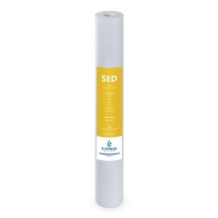 

Express Water – Big Blue Sediment Replacement Filter – SED Dirt Sand Rust High Capacity Water Filter – Whole House Filtration – 5 Micron – 2.5” x 20” inch