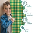 thumbnail image 3 of Blackout Kids Curtains,Green Yellow Checkerboard Checkered Pattern Childrens Insulated Curtains Set Of 2,Bedroom Essentials,Toddler Room Decor 52"x84", 3 of 5