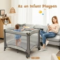 Babyjoy 5 in 1 Portable Baby Playard Nursery Center Pin Station with Cradle & Storage Basket