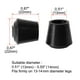 thumbnail image 2 of Protector de patas de muebles con tapa de extremo de goma de 14 mm 9/16" de diámetro interior 32 piezas, 2 of 7