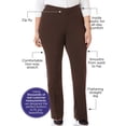 thumbnail image 3 of Catherines Women's Plus Size Petite Right Fit Pant (Curvy), 3 of 6