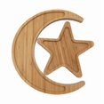thumbnail image 1 of Tyuhe 1 Set Wooden Tray Moon And Star Shaped Wood Serving Tray Set Easy To Clean Food Pallet, 1 of 5