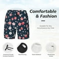 thumbnail image 4 of Kdxio Cherry Blossoms Print Men'S Swim Trunks With Compression Liner 7 Inch Inseam Quick Dry Swim Shorts, 4 of 7