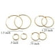 Evelots Spring Hoop Earrings Varied Sizes Silver & Gold Toned,Non ...