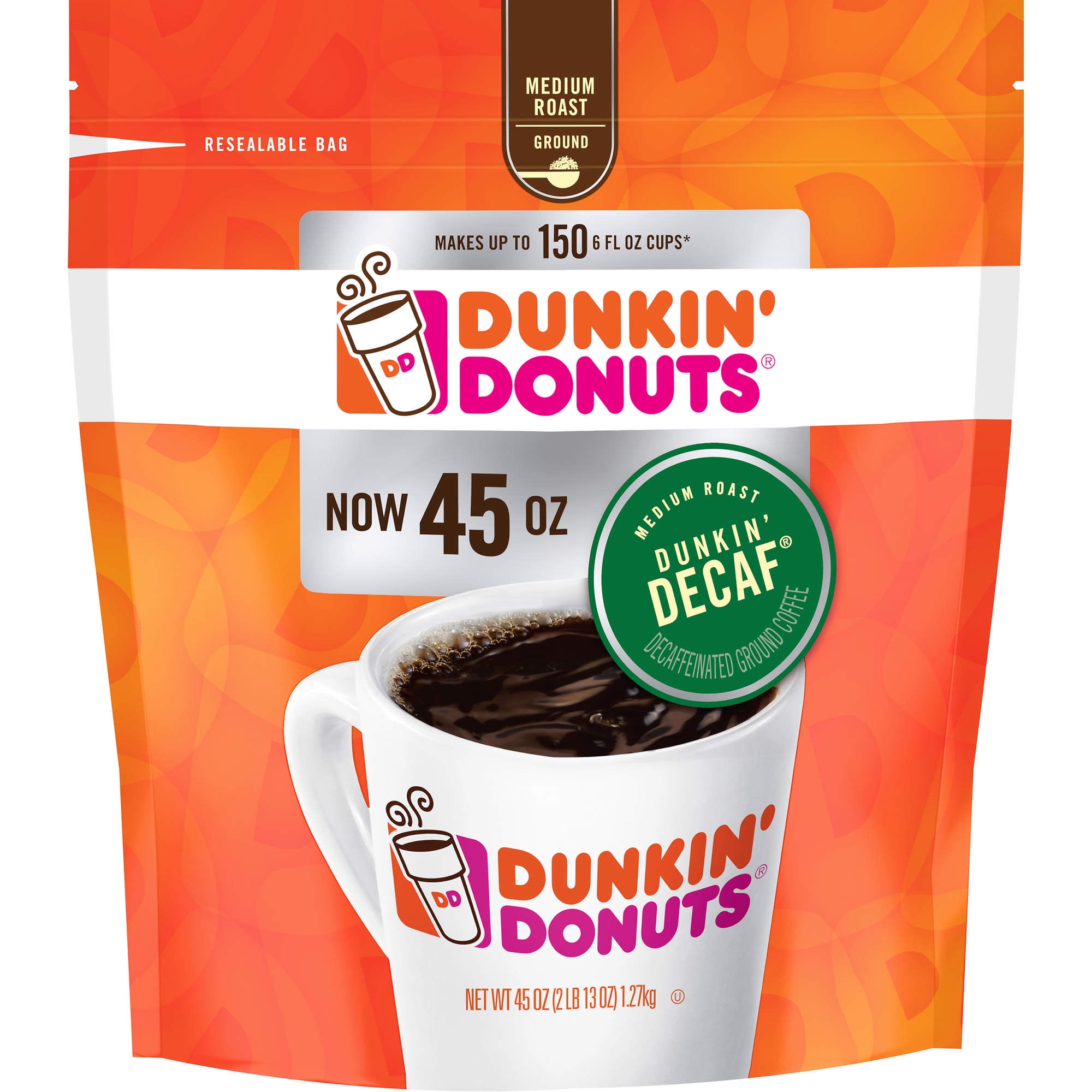 Dunkin' Donuts Original Blend Decaffeinated Ground Coffee ...