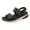 Black, variant on Rokment Womens Sparkly Rhinestones Ortho Walking Sandals with Arch Support Comfortable Fashion Casual Leather Memory Foam Platform Wedge Slingback Dressy Non Slip Work Summer Shoes Black Size 6