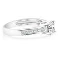 thumbnail image 2 of Edge Jewel 14k White Gold Over Diamond Wedding Anniversary Rings - 1.4 Ct Asscher Cut Lab Created Diamond Wedding Rings for Women's - Jewellery Diamond Rings Wedding Sets Past Present Future, 2 of 7