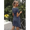 thumbnail image 2 of Nouvelle Robe à Pois pour Femme Aguichant à Col en V Élégante Décontractée Robes, 2 of 2