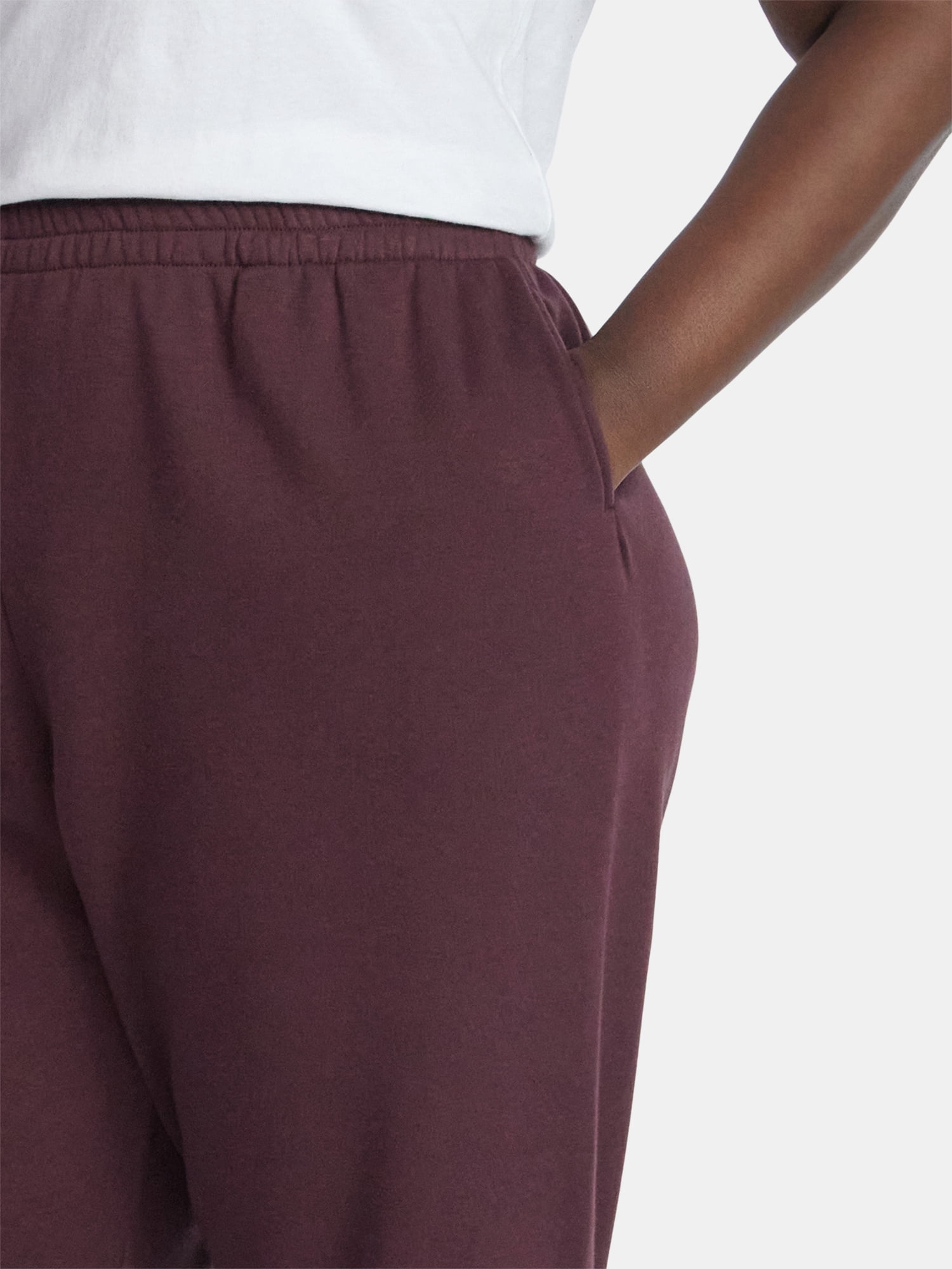 Terra & Sky Women's Plus Fleece Jogger Sweatpants, Size 0X-5X