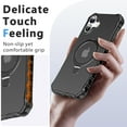thumbnail image 2 of for iPhone 16 Plus Case, [Compatible with MagSafe][Anti-Yellowing][Military-Grade Protection] Shockproof Corner Enhanced Protection Magnetic Phone Case for iPhone 16 Plus,Black, 2 of 6