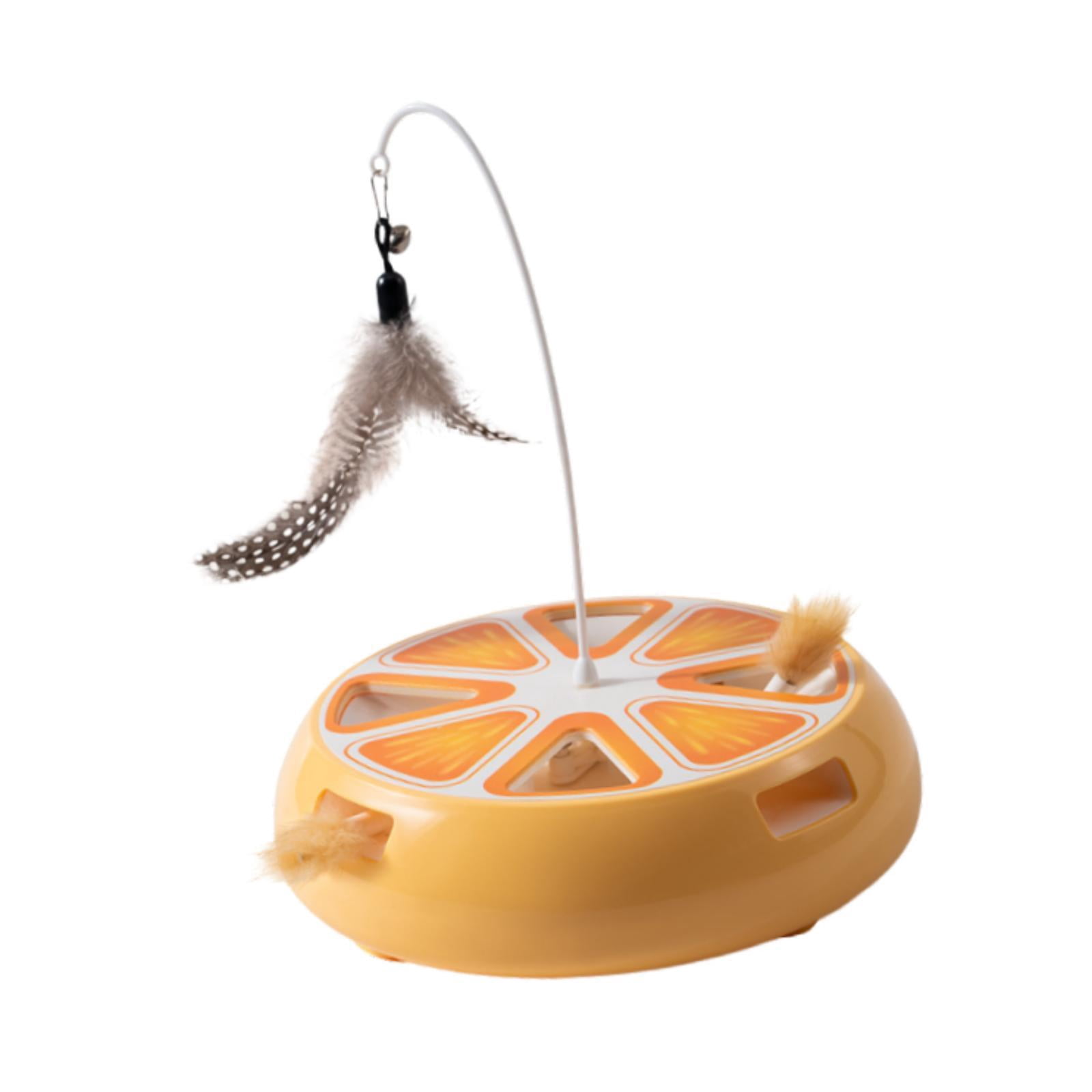 YWMJZEU Automatic Teaser Interactive Cat Toy Interaction Pet Supplies Playing Electronic Yellow