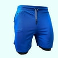 thumbnail image 3 of Swimming Shorts Men, Swimming Trunks With Compression Liner 2 In 1 Quick Dry Stretchy Mens Swim Shorts Surfing Beach Shorts With 2 Zipper Pockets s202, 3 of 5