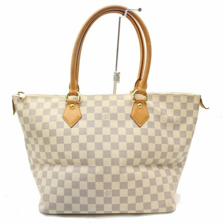 Louis Vuitton Saleya Damier Azur Mm Zip 869031 White Coated Canvas Tote (Best Price For Louis Vuitton Bags)