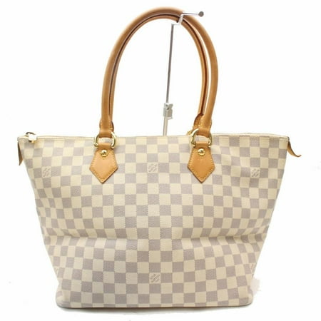 Louis Vuitton Wristlet - Louis Vuitton Saleya Damier Azur Mm Zip 869031 White Coated Canvas Tote PRE-WONED