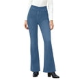 thumbnail image 2 of Zedker Casual Straight-Leg Stretchy High Waist Casual Jeans for Women Comfy Loose Elastic Waist Long Pants with Pockets,Blue,M, 2 of 9