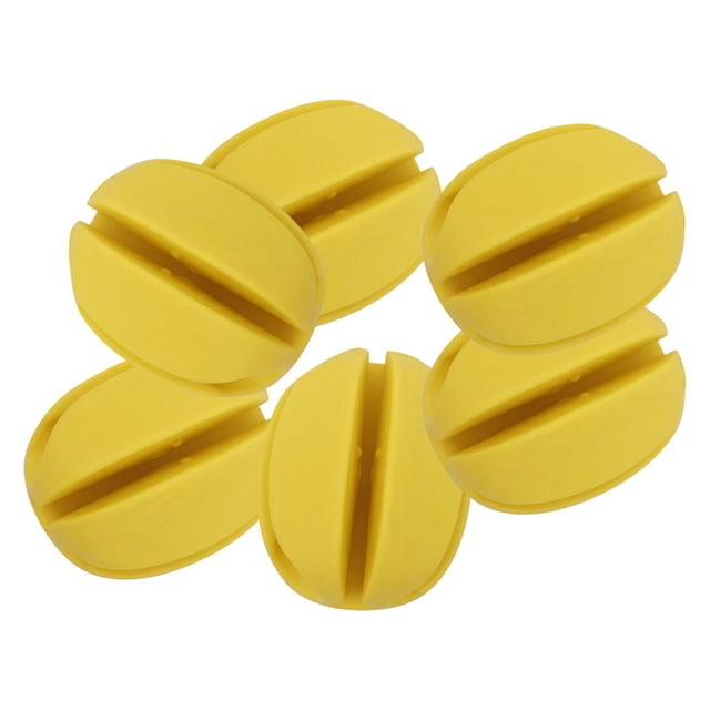 6x caña de pescar bola fija Clips para caña de pescar tubo de pesca elástico conectores caña Amarillo