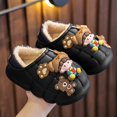 thumbnail image 3 of Ketyyh-chn99 Baby Toddler Boys House Slipper Cartoon Kids Girls Indoor Bedroom Shoes Black,24, 3 of 3