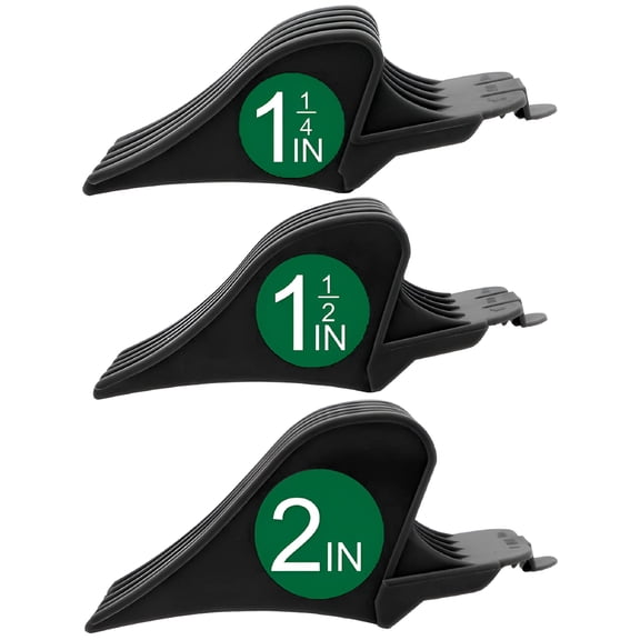 EXLEAF 2026 New Professional Hair Clipper Combs Guides,Hair Clipper Guards 1&1/4" 1&1/2" 2",No.16 No.12 No.10 Fits for Most Clippers (Black)