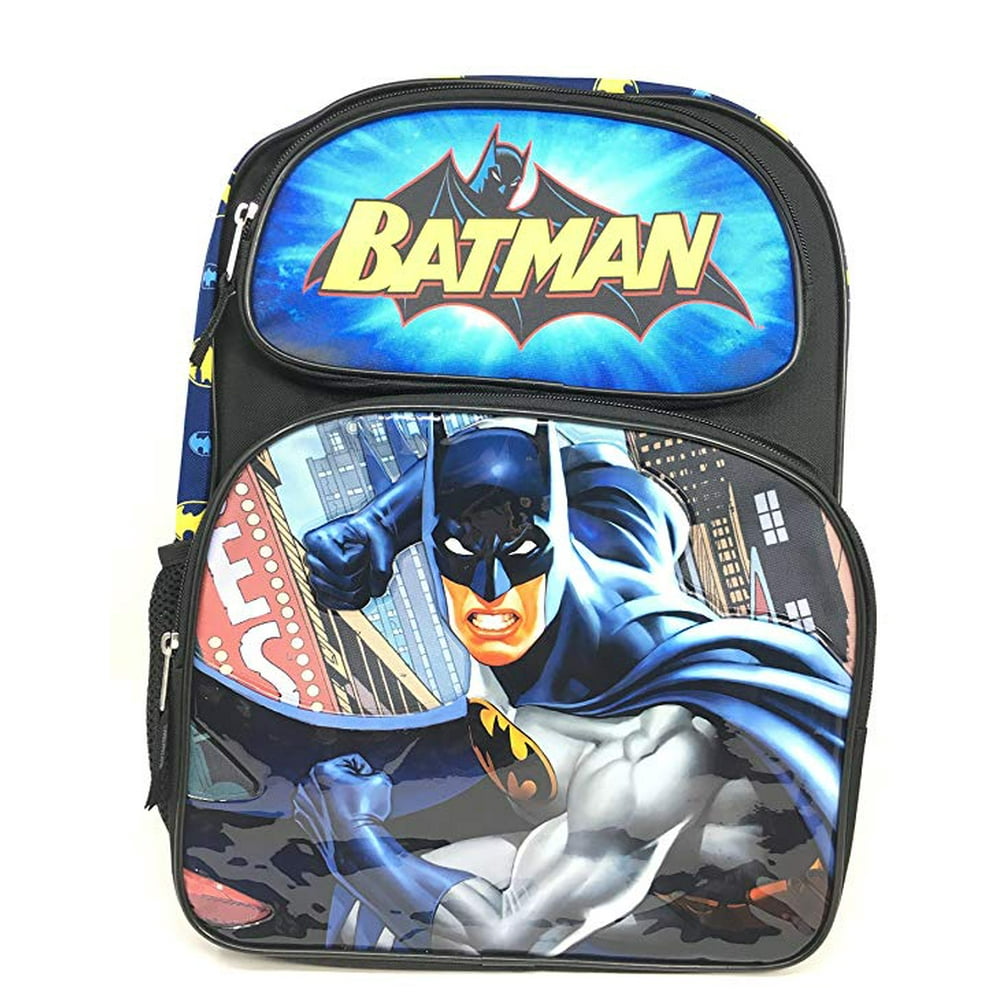 Batman Backpack DC Comics Batman in City Black 16" School Bag
