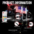 thumbnail image 4 of Lámpara de asta de bandera multicolor impermeable RGB de 2/3/4/5/6 pies con luz LED para rieles de arena todoterreno/buggies, SxS, ATV, RZR, camiones, 4 of 4