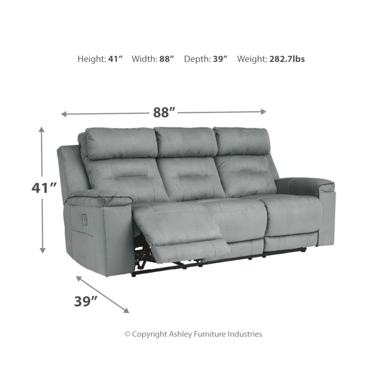 Signature Design By Ashley Trampton Power Reclining Sofa With Adjustable Headrest Walmart Com Walmart Com