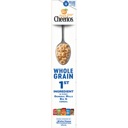 Peach Cheerios Gluten Free Breakfast Cereal, 21 Oz