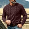 thumbnail image 6 of LYSMORA Men's Crew Neck Cable Knit Sweater Long Sleeve Pullover Top for Daily Commute Outdoor Walk Fall Winter Casual Outing, 6 of 6