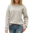 thumbnail image 3 of Oversized Sweaters for Women Fall Sweaters for Women Women's Sexy Bow Tied Back Knit Sweater With Open Back, 3 of 7