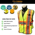 thumbnail image 7 of KwikSafety CAPITAL Hi Vis Reflective ANSI PPE Breakaway Class 2 Safety Vest Size: 4XL/5XL, Color: Yellow, 7 of 7