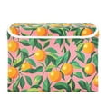 thumbnail image 7 of Yayeee Collapsible Cube Storage Bin with Lid Fabric Closet Decorative Basket with Handles, Pink Oranges, 7 of 7